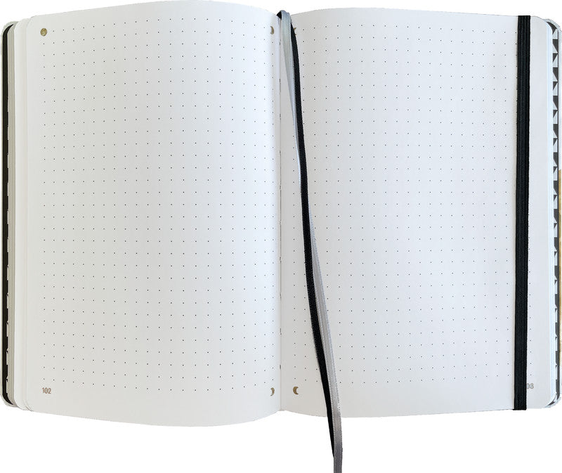 Denkzettel Notizbuch, A5, punktkariert, Fadenheftung, Hardcover, 192 Seiten, 80 g/m² – mehrfarbig