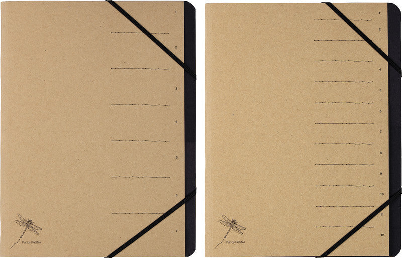 Pagna Sammelmappe für A4, Karton, Natur, mit Gummizug