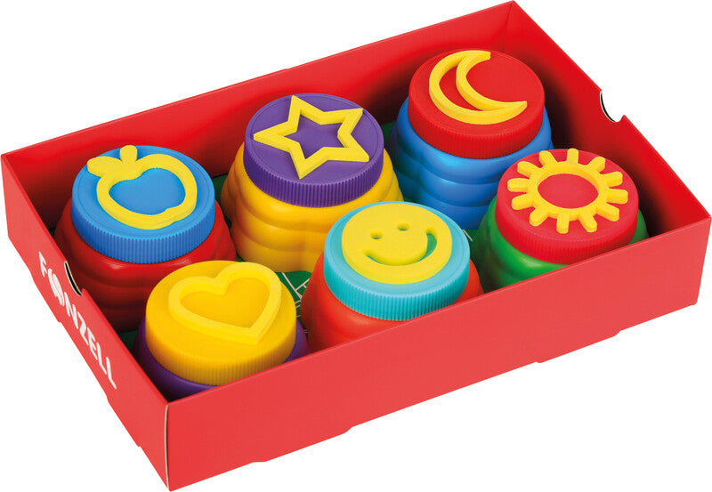 Fonzell Fingerfarben – Set – 6 Farben, sortiert