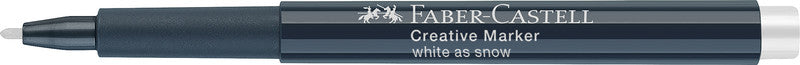 Faber-Castell Non-Permanent-Marker Creative – Rundspitze 1,5 mm – Weiss wie Schnee – trocken abwischbar