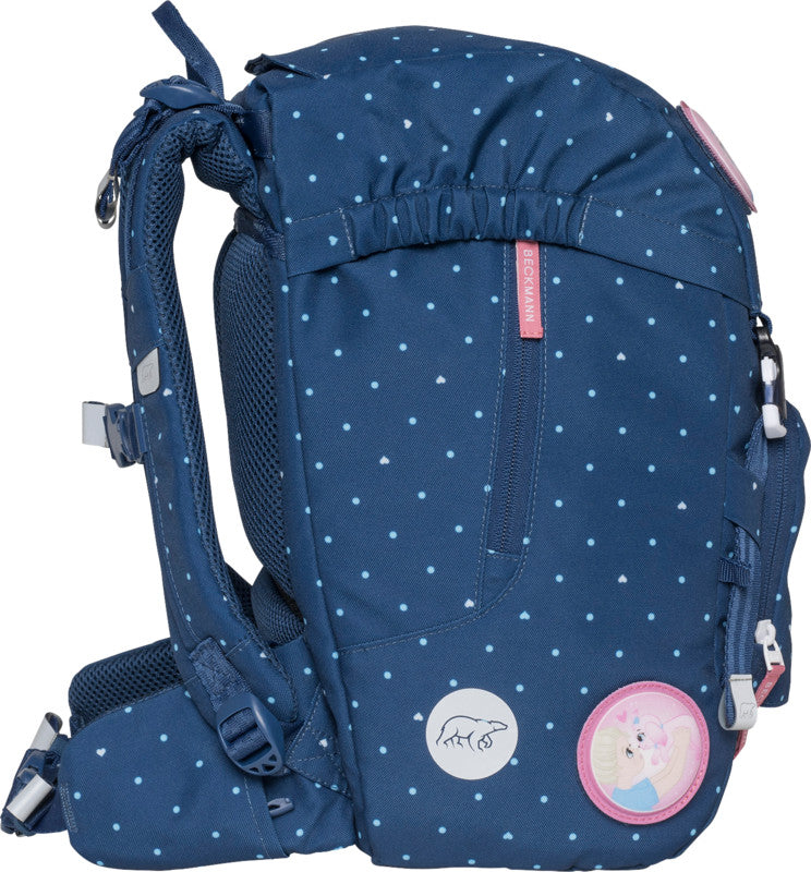 Beckmann Schulrucksack Classic – Pet Friends Blue – 22 l – B 24,0 × H 37,0 × T 25,0 cm – recyclingfähig