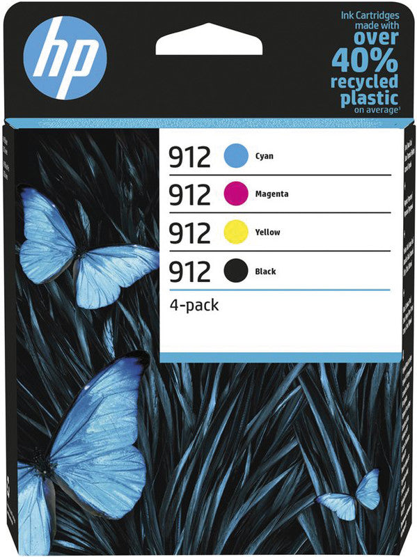 HP Tintenpatronen-Multipack 912, CMYK, 4er-Pack – für HP-Drucker