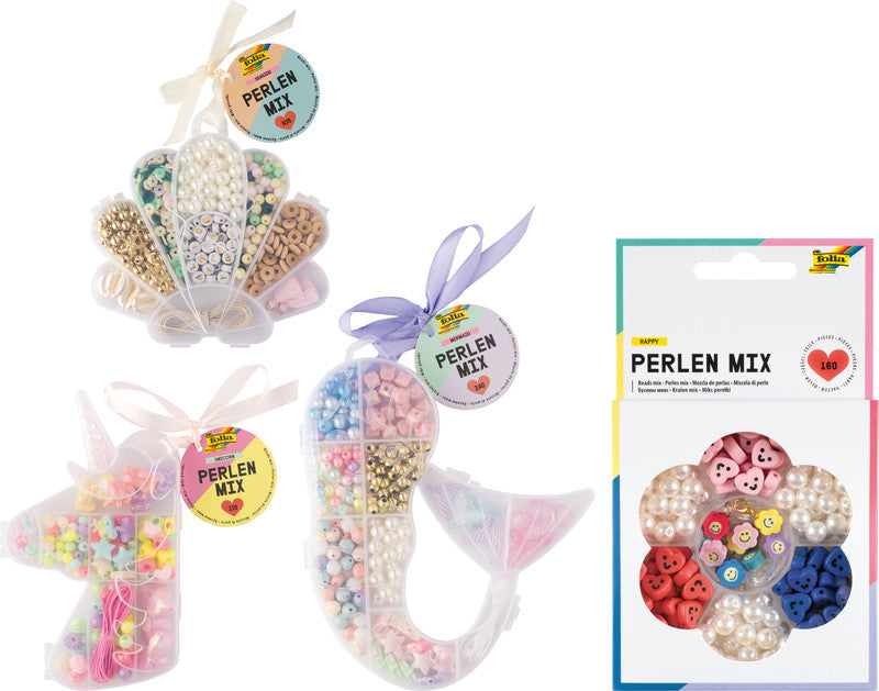 Folia Perlenset Mix Unicorn – 170-teilig, mehrfarbig