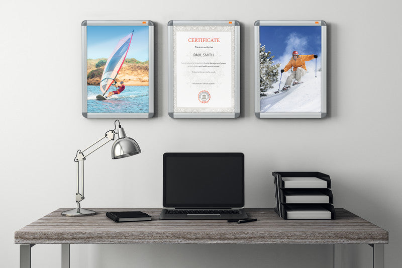 Nobo Plakatrahmen – für A0 – wetterfest – Silber – Aluminium – 900 × 1'245 × 20 mm