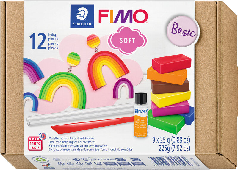 Staedtler Modelliermasse-Set – 12-teilig – 9 Halbblöcke à 25 g