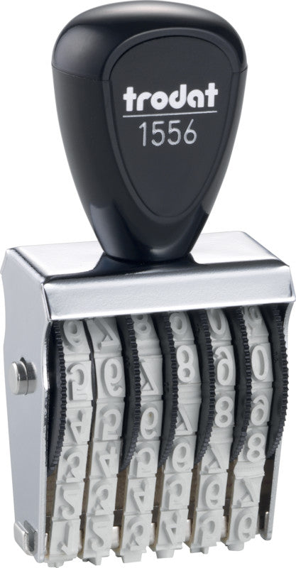 Trodat Motivstempel – Motiv: Zahlen (6-stellig), Metall, 28 × 5 mm, ohne Kissen
