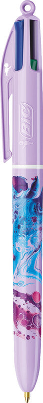 BIC 4 Colours Decor Hydro Vierfarbenkugelschreiber – 4 Farben, Spitze 0,32 mm, Schiebe, nachfüllbar