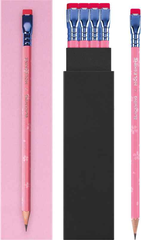 Moleskine Bleistift mit Radierer, Rosa – 12er-Set