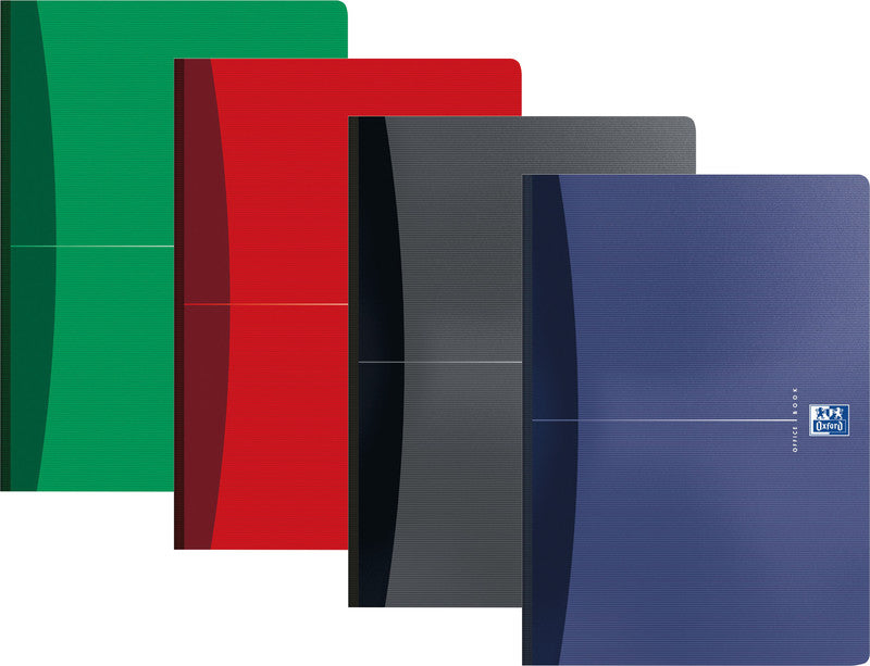 Oxford Notizheft, Fadenheftung, Karton, 192 Seiten, 90 g/m² – sortiert (lavendelblau, grün, rot, silber)
