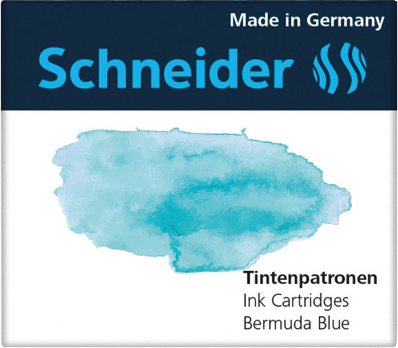 Schneider Schreibgeräte Schneider Tintenpatronen Pastell – Blau, geruchsarm, 6 Stk.
