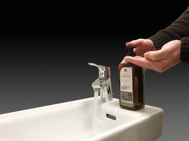 Multiclean Handseife – Kunststoff, Braun, 66 × 198 × 66 mm, 500 ml, Ingwer/Limette, Biologisch Abbaubar