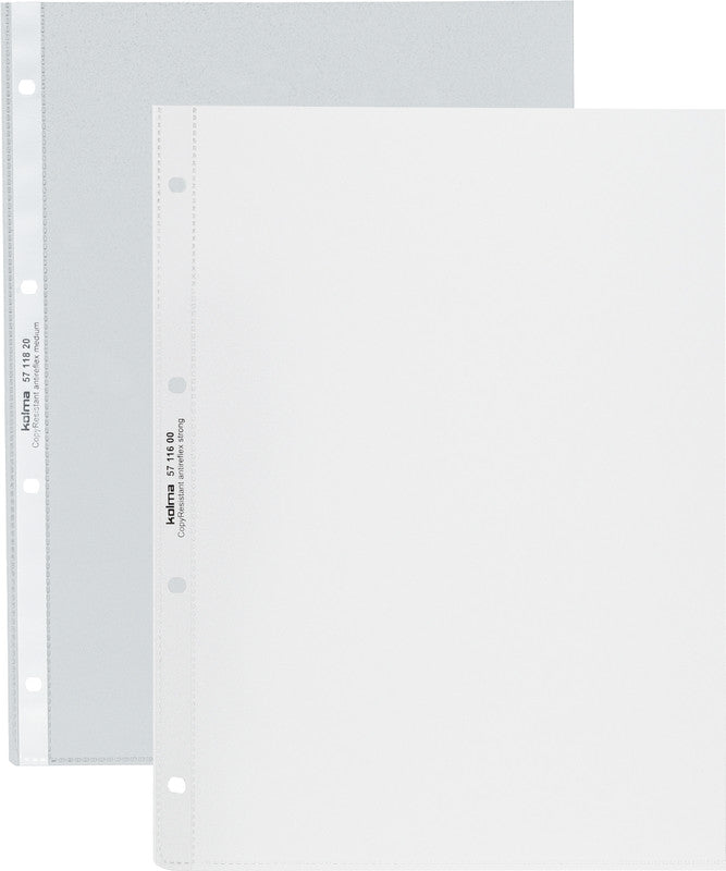 Kolma Sichtmappe A4 – 100 Hüllen, Transparent, Kunststoff, Matt, 80 µm