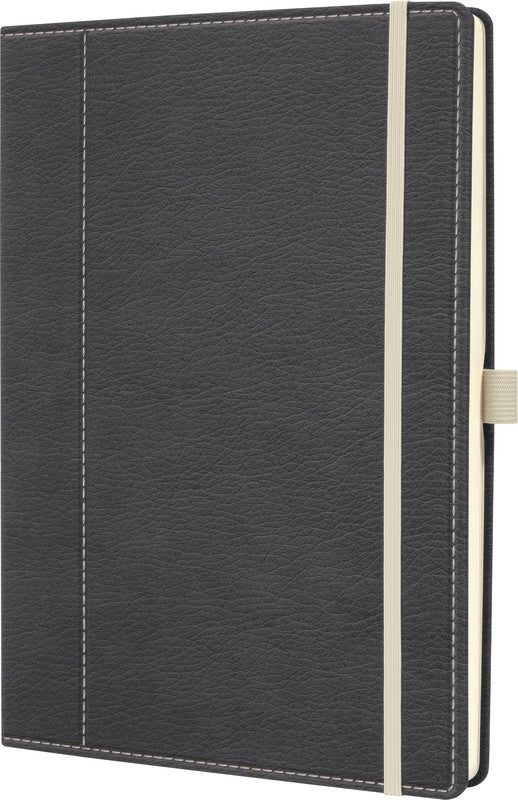 Sigel Notizbuch, 187 × 280 mm, punktkariert, Fadenheftung, 194 Seiten, 80 g/m² – grau