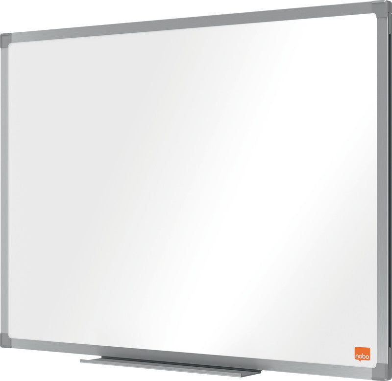 Nobo Whiteboard – 45 × 30 cm, lackierter Stahl, magnetisch, Aluminiumrahmen, inkl. Stifteablage, Montagesatz