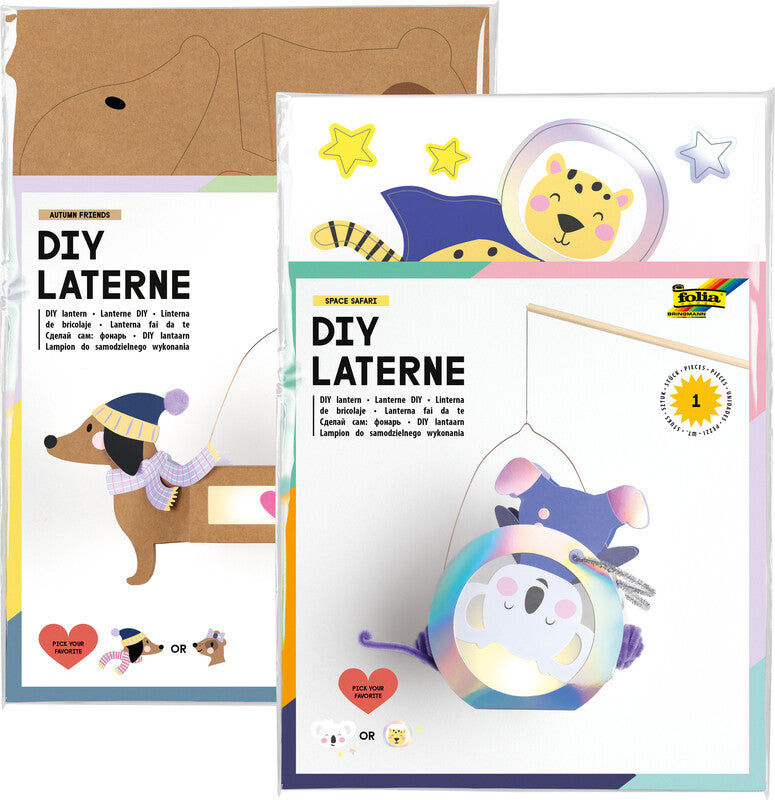 Folia Bastelset Laterne Sweet Rainbow – 2 Bogen Transparentpapier – 230 × 330 mm