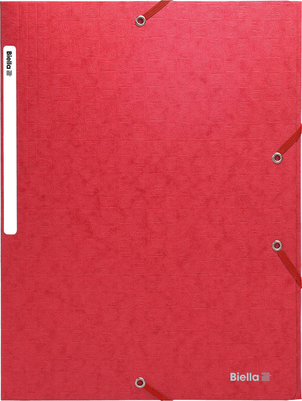 Biella Sammelmappe für A4, Karton, Rot, mit Gummizug