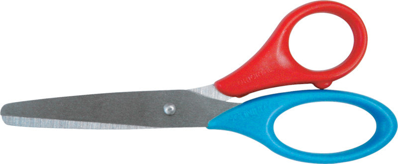 Lerche Kinderschere – 13,0 cm, Edelstahl, für Rechts- und Linkshänder, abgerundete Spitzen, Kunststoffgriffe