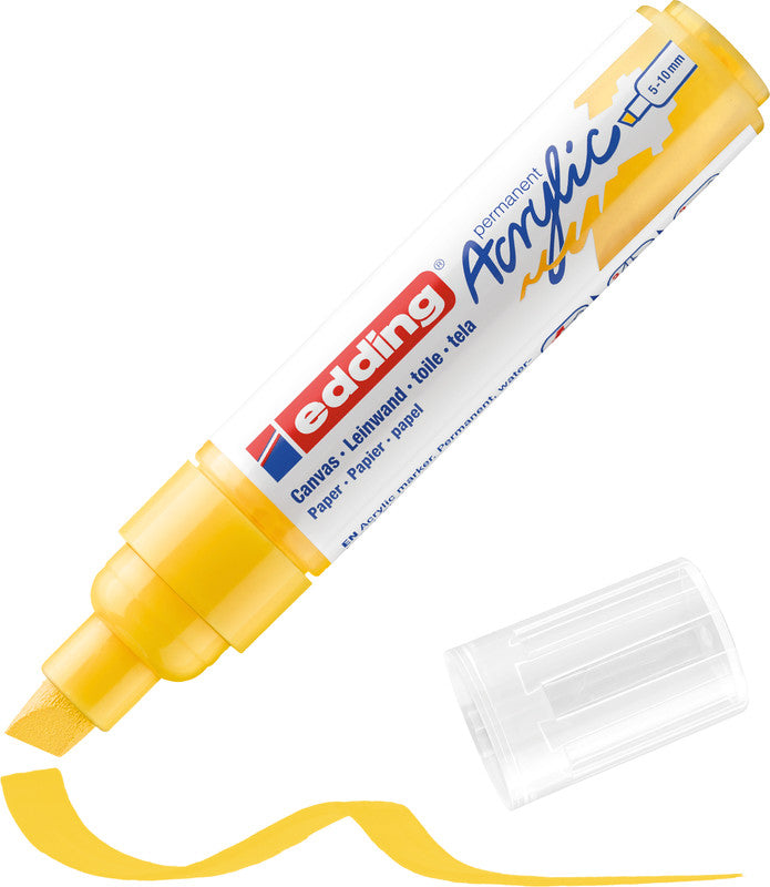 Edding Acrylmarker für Leinwand, Holz, Terrakotta – Verkehrsgelb
