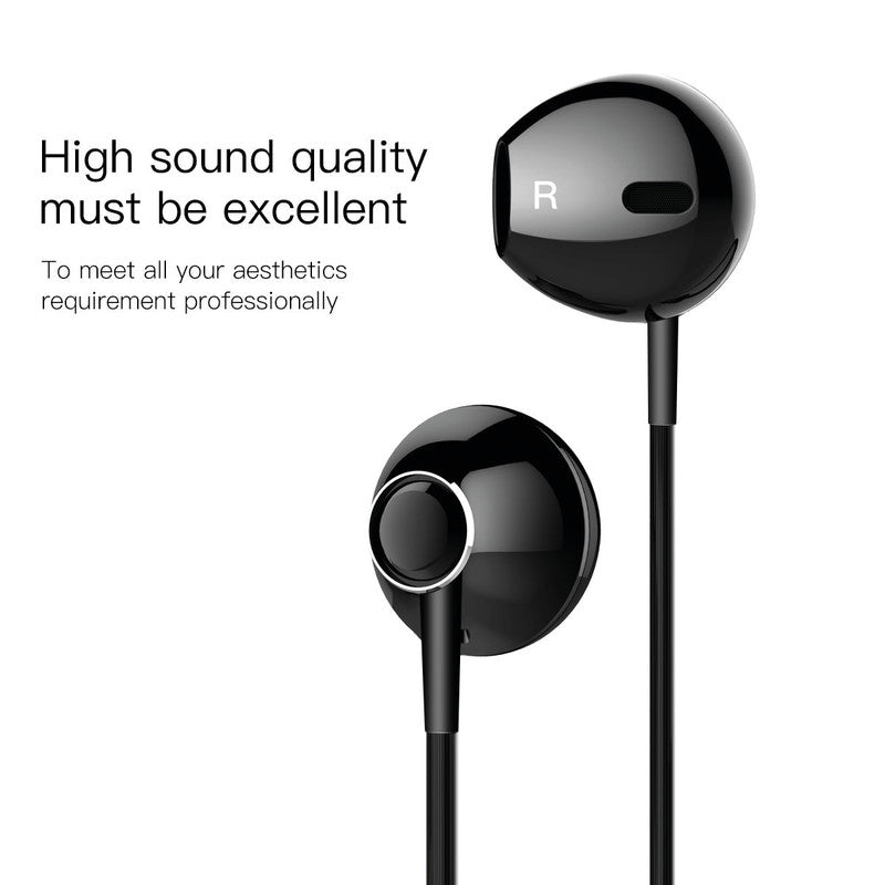 Baseus Encok H06 – In-Ear Headset – 3,5 mm Klinke, 1,2 m Kabel – Schwarz