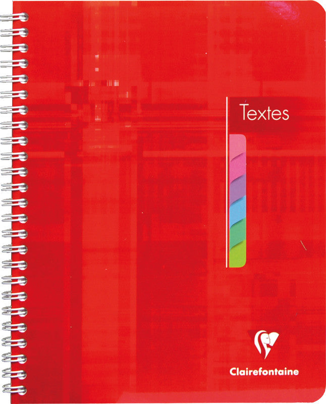 Clairefontaine Spiralheft, 175 × 220 mm, séyès 8 × 3 mm, Spiralbindung, Karton, 144 Seiten, 90 g/m² – sortiert
