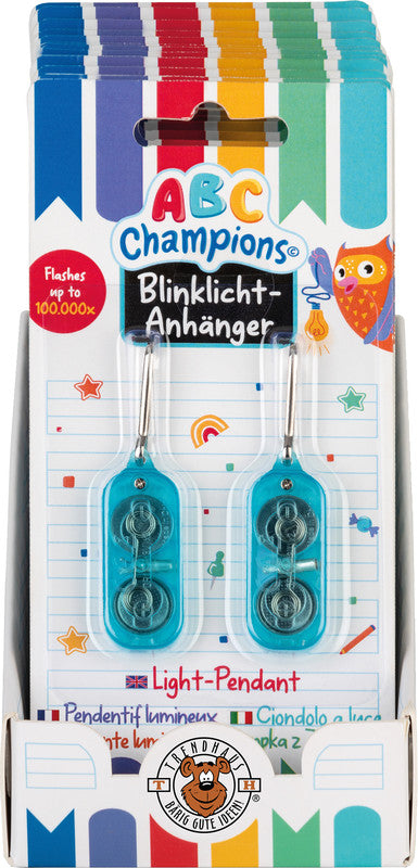 Trendhaus ABC Champions Sicherheits-Leuchte – 2 Stück, Farbe sortiert, B 1,7 × H 6,3 cm