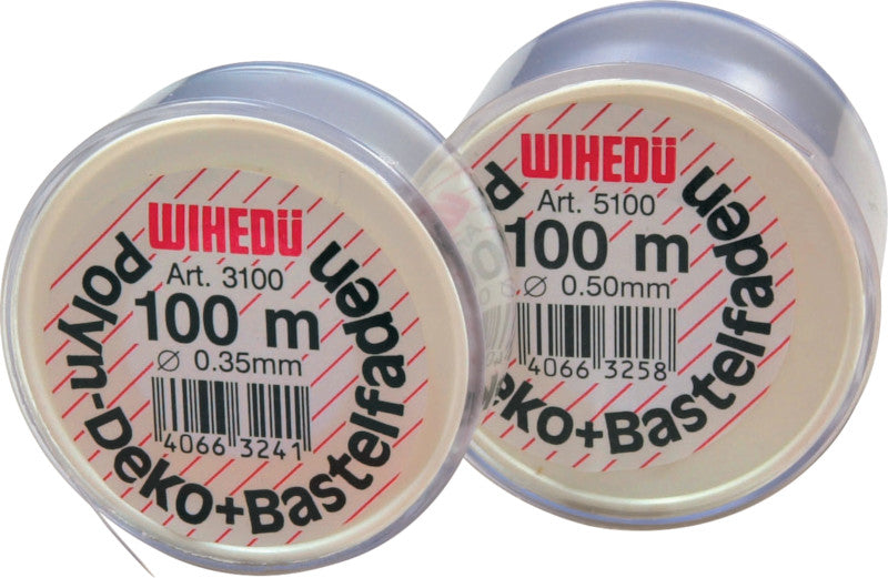 Wihedü Nylonfaden – 0,500 mm × 100 m, transparent