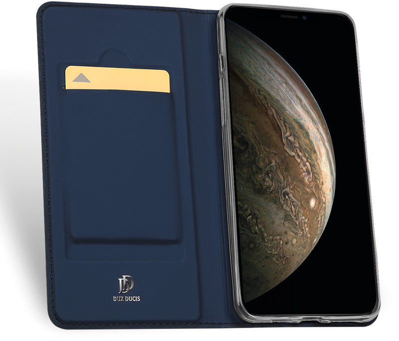Dux Ducis Booklet-Hülle – für Apple iPhone 11 – dunkelblau – Kunstleder – mit Kartenfach, Magnetverschluss