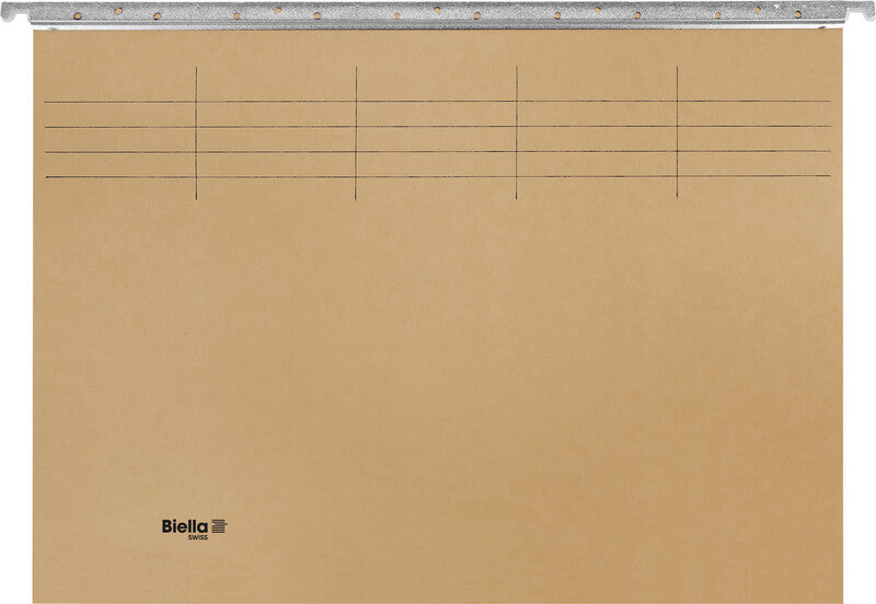 Biella Hängeordner für A4 – Karton, Olivgrün, 320 × 250 mm, mit Vordruck