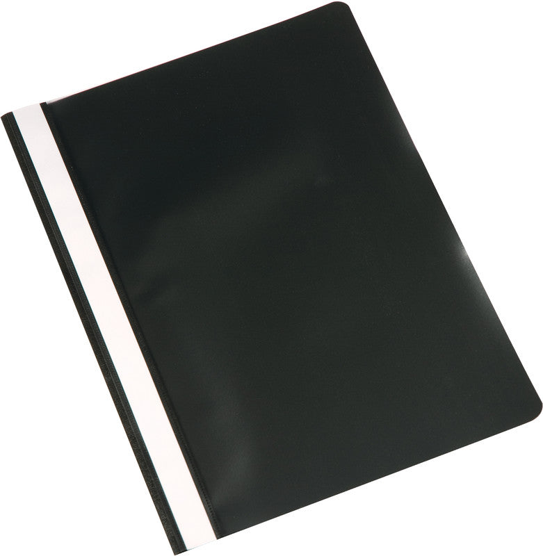 Q-CONNECT Schnellhefter – A4, PP, schwarz, Beschriftungsfeld, 1 Stk.