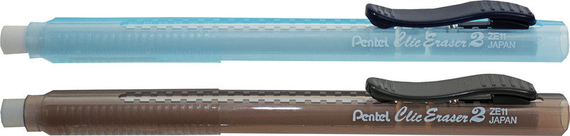 Pentel Ersatzradierer – für Bleistifte – 2er-Pack – Kunststoff – weiss – 8 × 90 mm