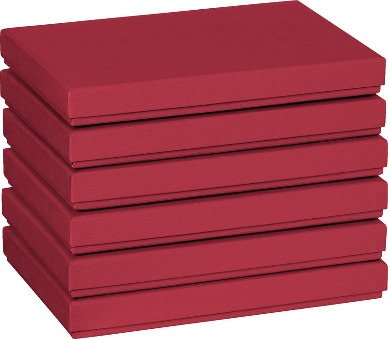 Stewo Geschenkbox – Dunkelrot – mit Strukturprägung – 240 × 60 × 165 mm