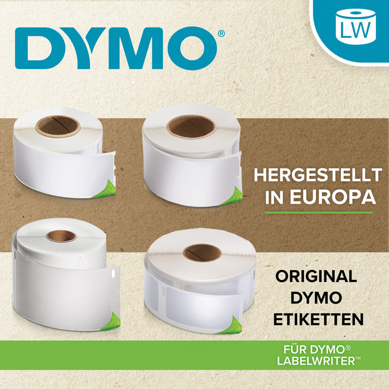 DYMO Etiketten, 57 mm × 32 mm, weiss, wiederablösbar, für LabelWriter und andere, 1 x 1000 Stück
