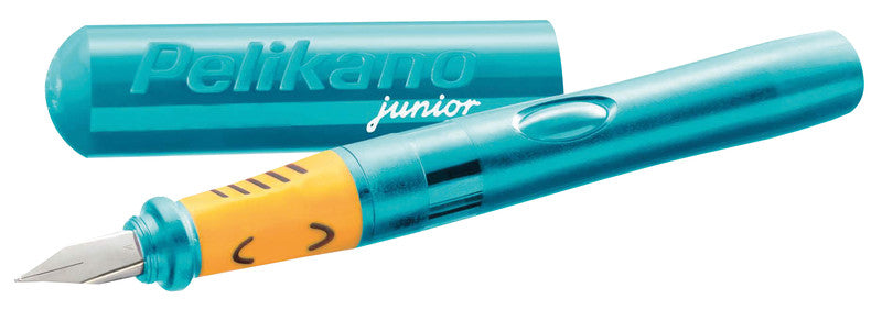 Pelikano junior – Federspitze A – für Rechtshänder – türkis, blau – Patronen