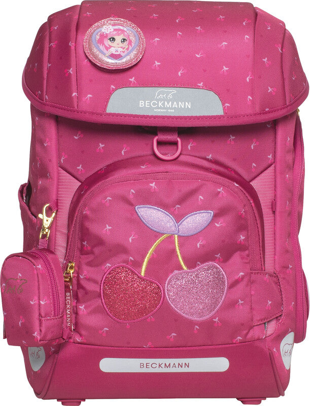 Beckmann Schulrucksack Plus Air – 6-teilig – Cherry – Recycelte Materialien