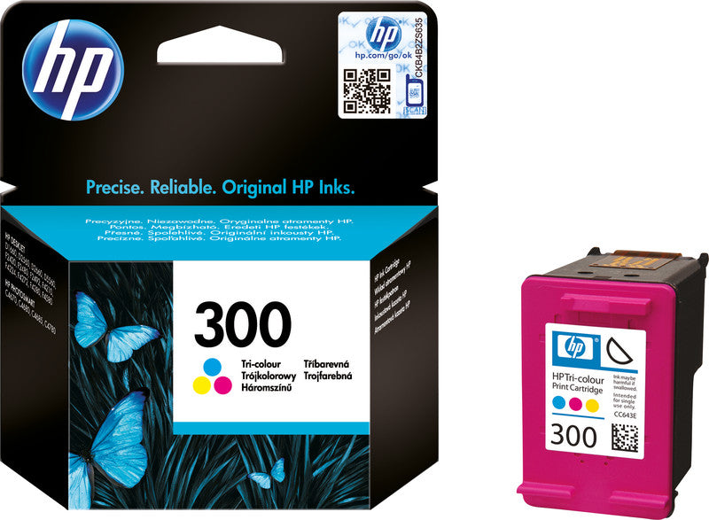 HP Tintenpatrone 300, Farbe, 165 Seiten – für 300