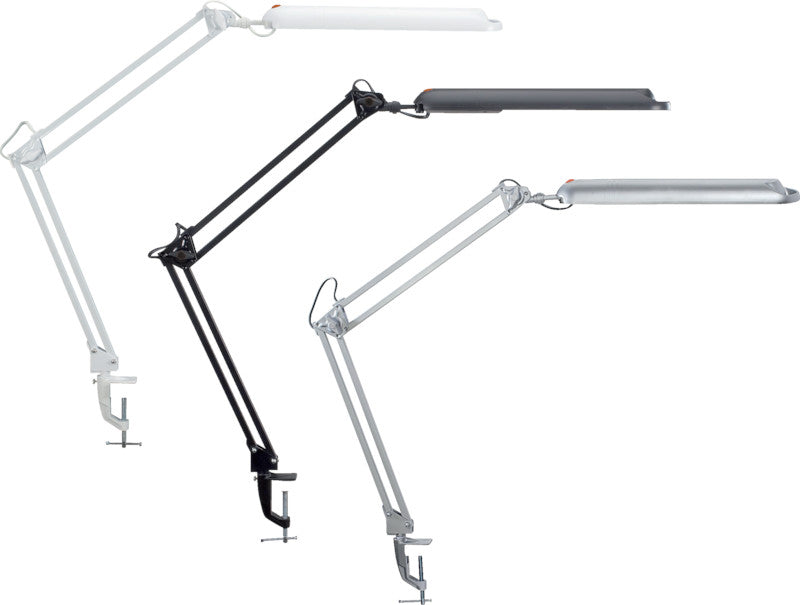 MAUL LED-Tischleuchte Atlantic – Klemmfuss, drehbar und neigbar – 5'800 K – 400 lm 9 W – Schwarz