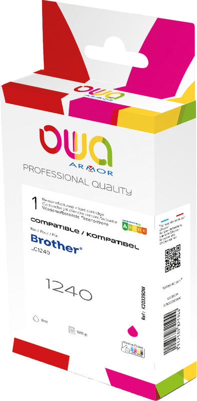 Owa Tintenpatrone LC-1240M, Magenta, 8 ml, Kompatibel