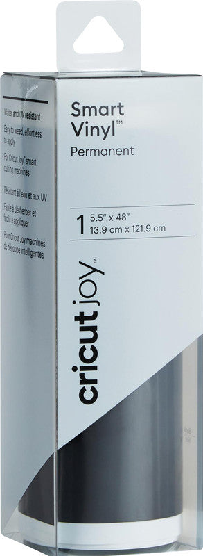 Cricut Klebefolie – glänzend, permanent, schwarz – 13,9 × 121,9 cm – für Cricut Joy