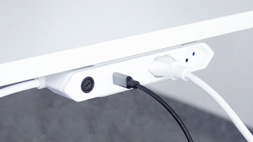 Steffen Steckdosenleiste IQ – 1,50 m, Kunststoff, Weiss, 2 x T13-Steckdosen, USB-C PD 18 W, Kinderschutz