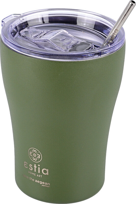 Estia Trinkbecher Forest Spirit – 350 ml, Ø 9,0 cm, Edelstahl, Druckverschluss, doppelwandig