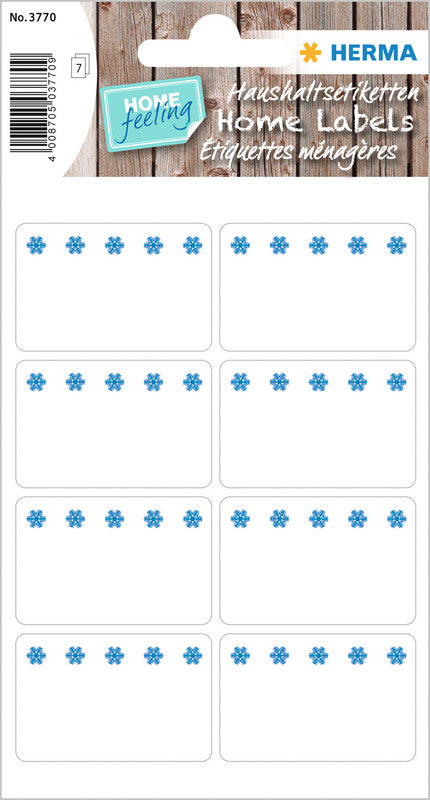 HERMA Schuletiketten – 26×40 mm, Abgerundete Ecken, 56 Stk, 7 Bogen, Papier, Permanent Haftend