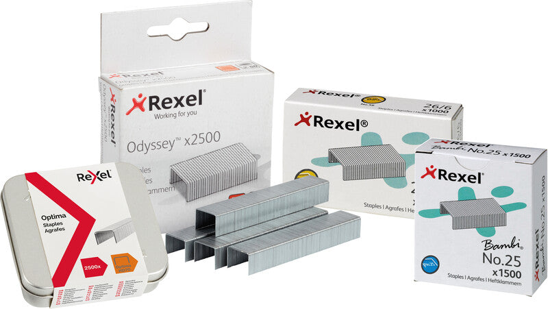Rexel Heftklammern – 12,8 mm – Metall, silber – 1000 Stk.