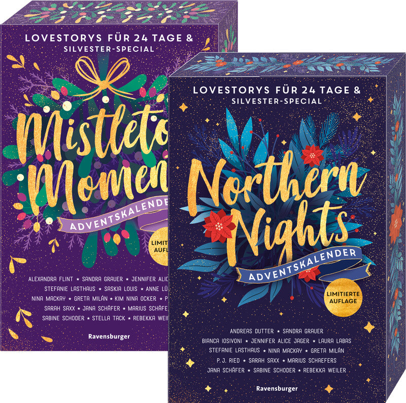 Ravensburger Adventskalender-Buch Northern Nights, Karton, Mehrfarbig, 14 × 21 cm – Kurzgeschichten aus Norwegen