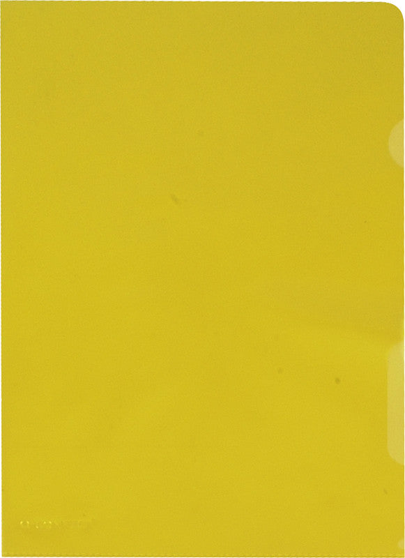Q-connect Sichtmappe A4 – 10 Hüllen, Gelb, Kunststoff, Glänzend, 150 µm