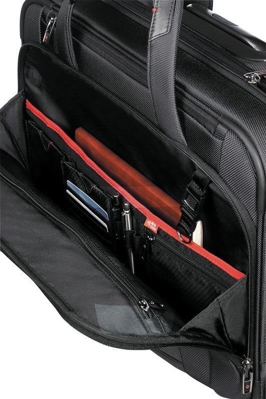 Samsonite Pro-DLX 5 Notebook-Trolley – 37,5 l, Aufsteckfunktion, RFID-Fach, Nylon, Schwarz