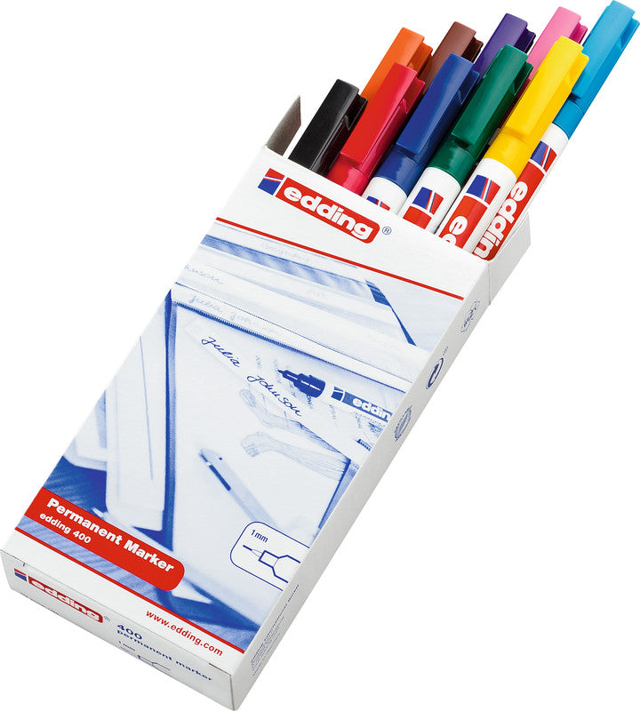 Edding Permanentmarker – farbig sortiert, 10er Pack