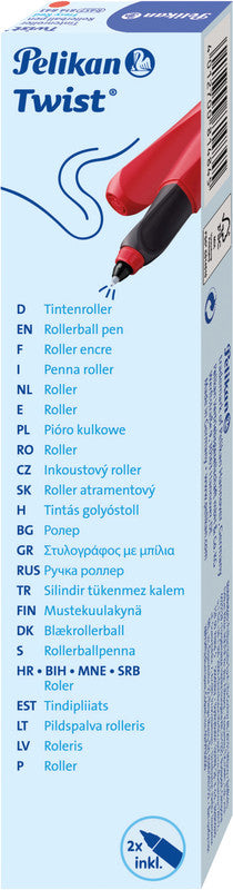 Pelikan Twist – Tintenroller mit Kappe, 0,4 mm, Blau