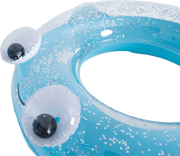 Sun club Schwimmring – Glitzer-Hai – 89 × 79 cm – ab 9 Jahren – PVC – mehrfarbig