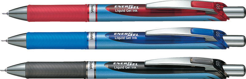 Pentel EnerGel Xm RT Extra Fine – Tintenroller, schnelltrocknend, 0,5 mm, schwarz, für Linkshänder