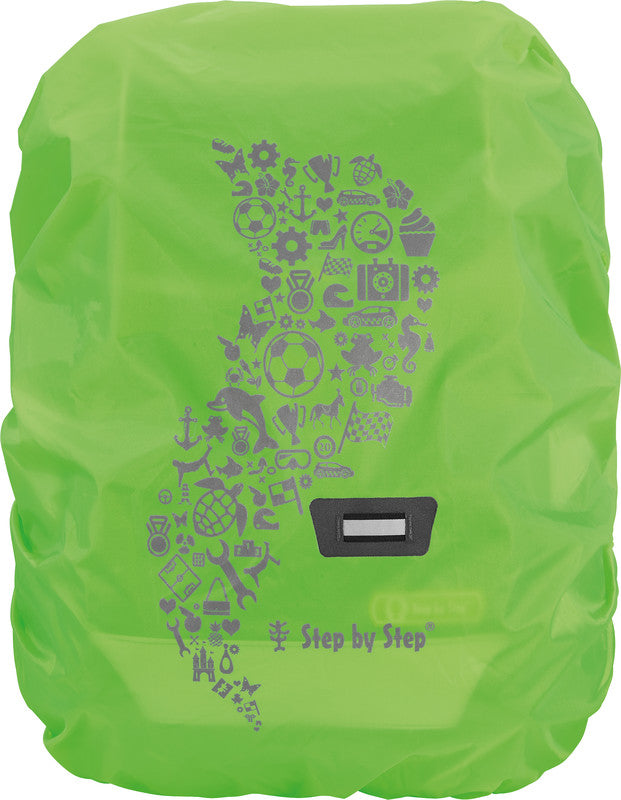 Step by Step Regenhülle – für Step by Step Schulrucksäcke – mit Reflexdruck, wasserabweisend